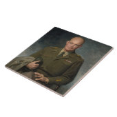General Dwight Eisenhower 5-Sterne-Portrait Fliese (Seite)