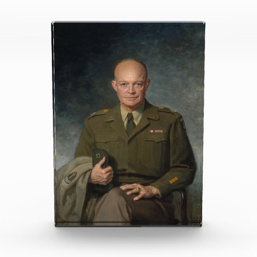 General Dwight Eisenhower 5-Sterne-Portrait Fotoblock (Vorderseite)