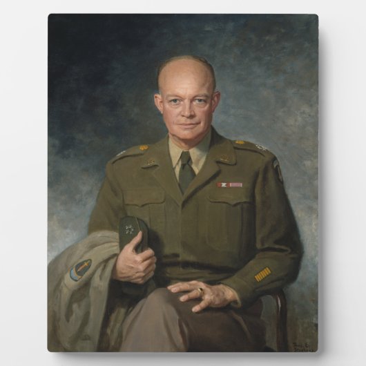 General Dwight Eisenhower 5-Sterne-Portrait Fotoplatte (Vorderseite)