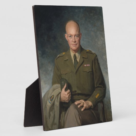 General Dwight Eisenhower 5-Sterne-Portrait Fotoplatte (Seite)