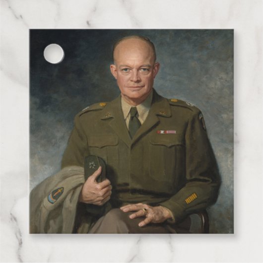 General Dwight Eisenhower 5-Sterne-Portrait Geschenkanhänger (Vorderseite)