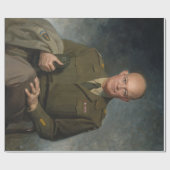 General Dwight Eisenhower 5-Sterne-Portrait Geschenkpapier (Flach)