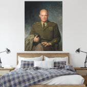 General Dwight Eisenhower 5-Sterne-Portrait Leinwanddruck (Insitu (Schlafzimmer))