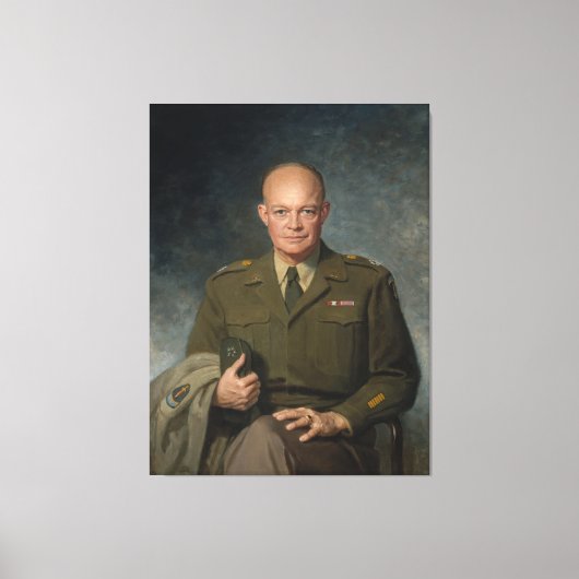 General Dwight Eisenhower 5-Sterne-Portrait Leinwanddruck (Vorderseite)