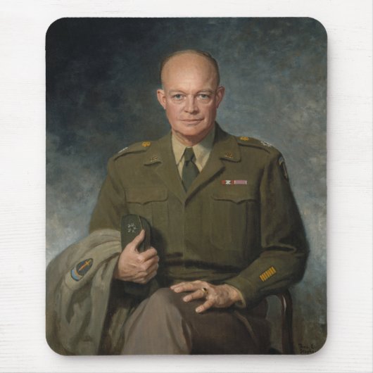 General Dwight Eisenhower 5-Sterne-Portrait Mousepad (Vorne)