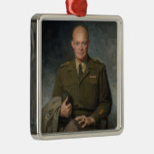 General Dwight Eisenhower 5-Sterne-Portrait Ornament Aus Metall (Rechts)