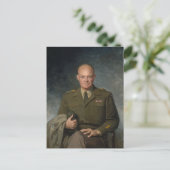 General Dwight Eisenhower 5-Sterne-Portrait Postkarte (Stehend Vorderseite)