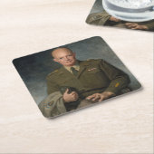 General Dwight Eisenhower 5-Sterne-Portrait Rechteckiger Pappuntersetzer (angewinkelt)