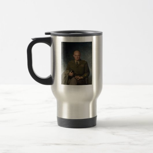 General Dwight Eisenhower 5-Sterne-Portrait Reisebecher (Links)