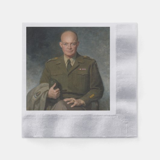 General Dwight Eisenhower 5-Sterne-Portrait Serviette (Vorderseite)