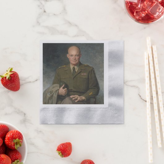 General Dwight Eisenhower 5-Sterne-Portrait Serviette (Beispiel)
