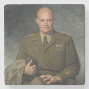 General Dwight Eisenhower 5-Sterne-Portrait Steinuntersetzer