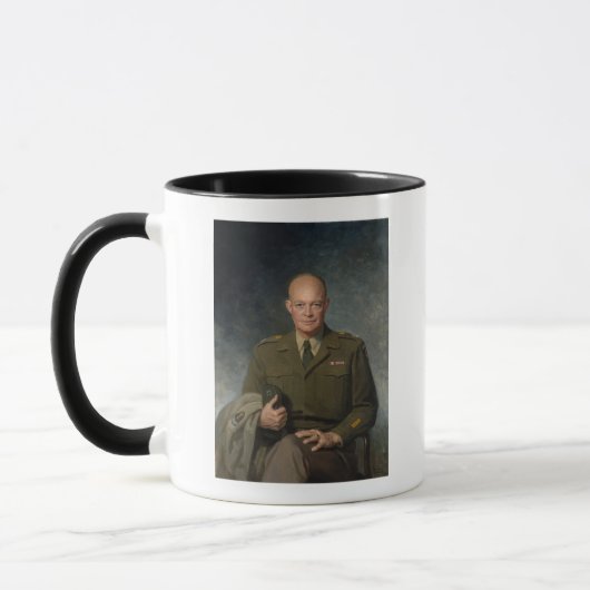 General Dwight Eisenhower 5-Sterne-Portrait Tasse (Links)