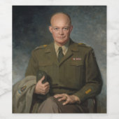 General Dwight Eisenhower 5-Sterne-Portrait Weinetikett (Einzelnes Label)