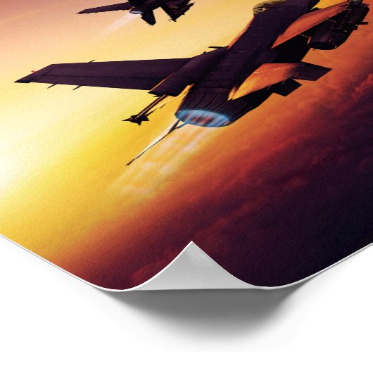 General Dynamics F-16 Fighting Falcon Poster (Ecke)