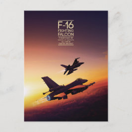 General Dynamics F-16 Fighting Falken Postkarte