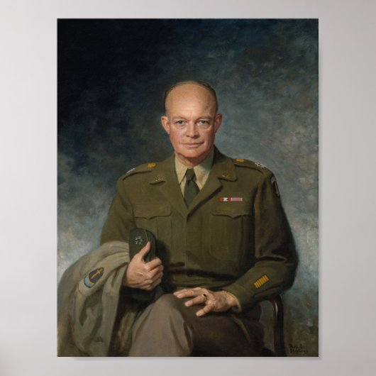 General Eisenhower Portrait - Thomas Edgar Stephen Poster (Vorne)