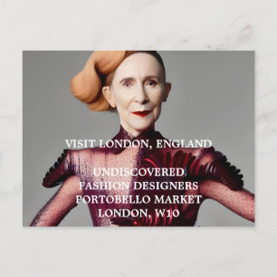 General Fashion Einladung Postcard für Designer Postkarte