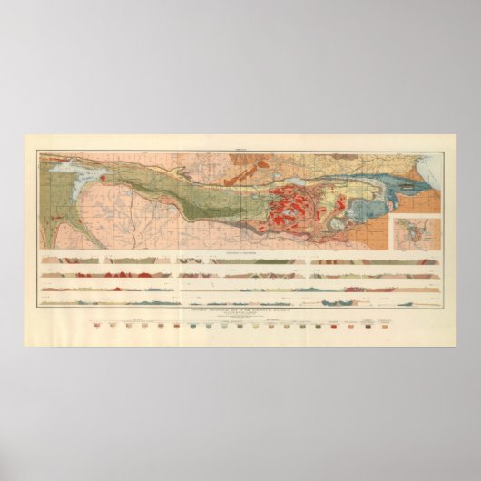 General Geological Map of the Marquette District Poster (Vorne)