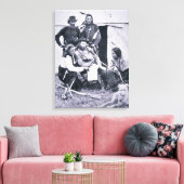 General George A. Custer (1839-76) mit seinem Indi Leinwanddruck (Insitu (Wohnzimmer))