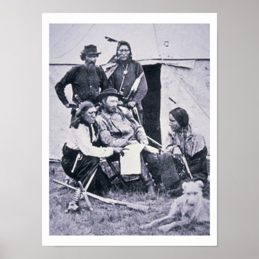 General George A. Custer (1839-76) mit seinem Indi Poster (Vorne)