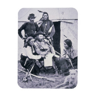 General George A. Custer (1839-76) mit seinem Magnet