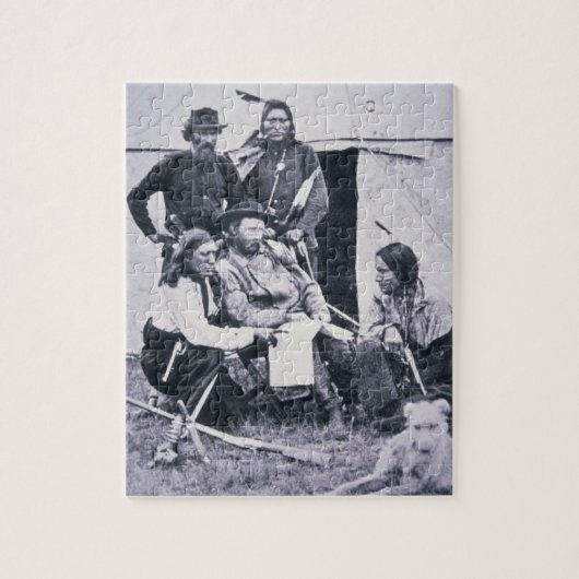 General George A. Custer (1839-76) mit seinem Puzzle (Vertikal)