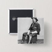 General George A. Custer (b/w Foto) Button (Vorne & Hinten)