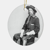 General George A. Custer (b/w Foto) Keramik Ornament (Links)