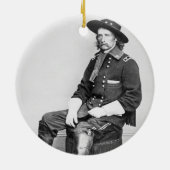 General George A. Custer (b/w Foto) Keramik Ornament (Hinten)