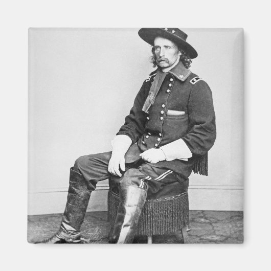General George A. Custer (b/w-Foto) Magnet (Vorne)