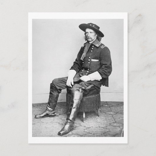 General George A. Custer (b/w-Foto) Postkarte (Vorderseite)