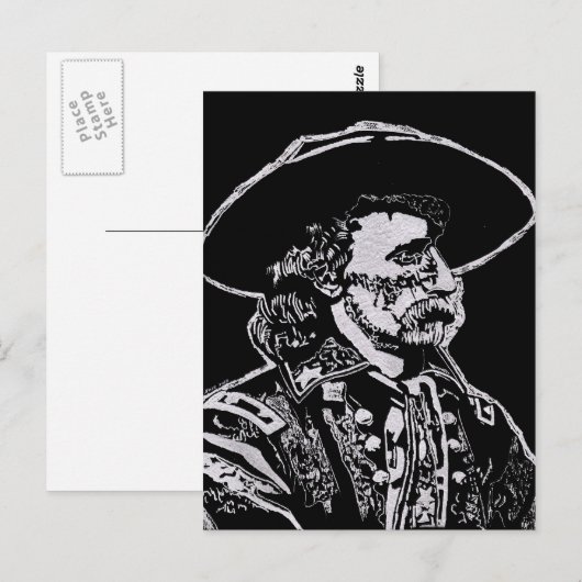 General George Armstrong Custer Postkarte (Vorne/Hinten)