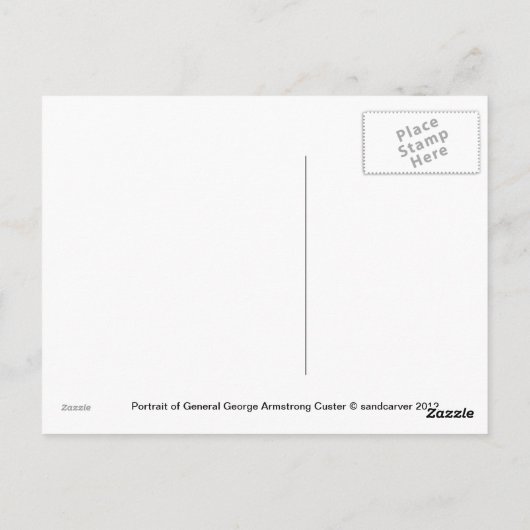 General George Armstrong Custer Postkarte (Rückseite)