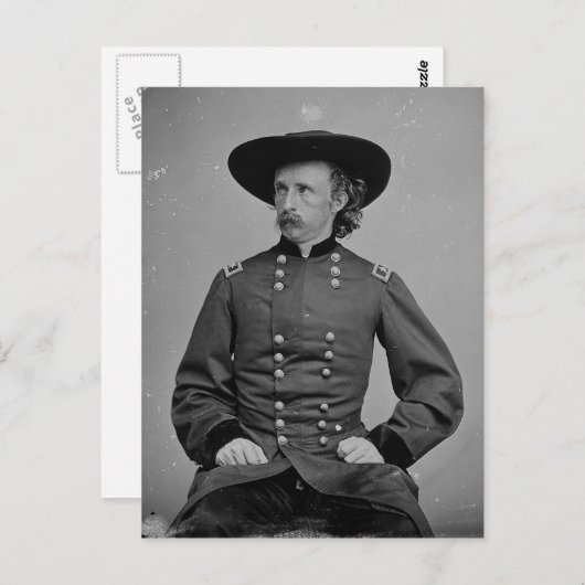 General George Armstrong Custer von Mathew Brady Postkarte (Vorne/Hinten)