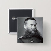 General George Crook (b/w Foto) Button (Vorne & Hinten)