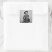 General George Custer 1 Quadratischer Aufkleber (Tasche)