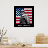 General George S. Patton und die US-Flagge Poster (Küche)