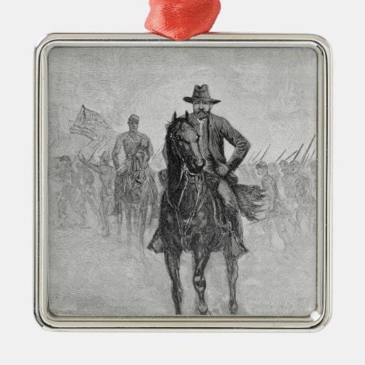 General Grant reconnoitering Silbernes Ornament (Vorne)
