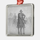 General Grant reconnoitering Silbernes Ornament (Links)