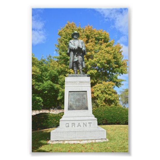 General Grant Statue, Fort Leavenworth, Kansas Fotodruck (Vorne)