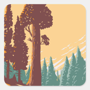 General Grant Tree Trail Quadratischer Aufkleber