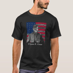 General Grant und die amerikanische Flagge T-Shirt