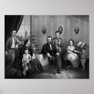 General Grant und seine Familie Poster