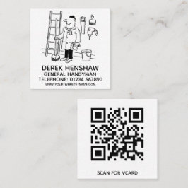 General Handyman Square Business Card Quadratische Visitenkarte