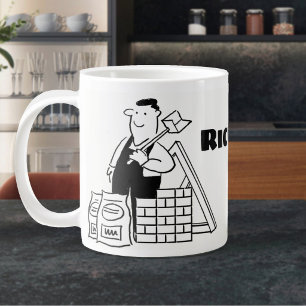 General House Builder Cartoon Jumbo-Tasse