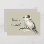 General Invite Custom Gray Jay Bird aus Kanada Einladung (Vorne/Hinten)