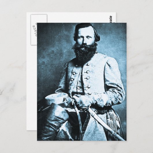 General J.E.B. Stuart American War Hero Postkarte (Vorne/Hinten)