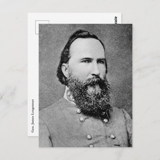 General James Longstreet Postkarte (Vorne/Hinten)