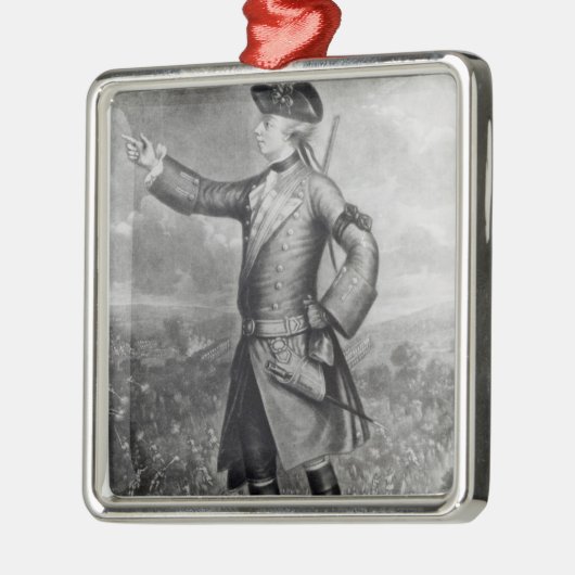 General James Wolfe Silbernes Ornament (Links)